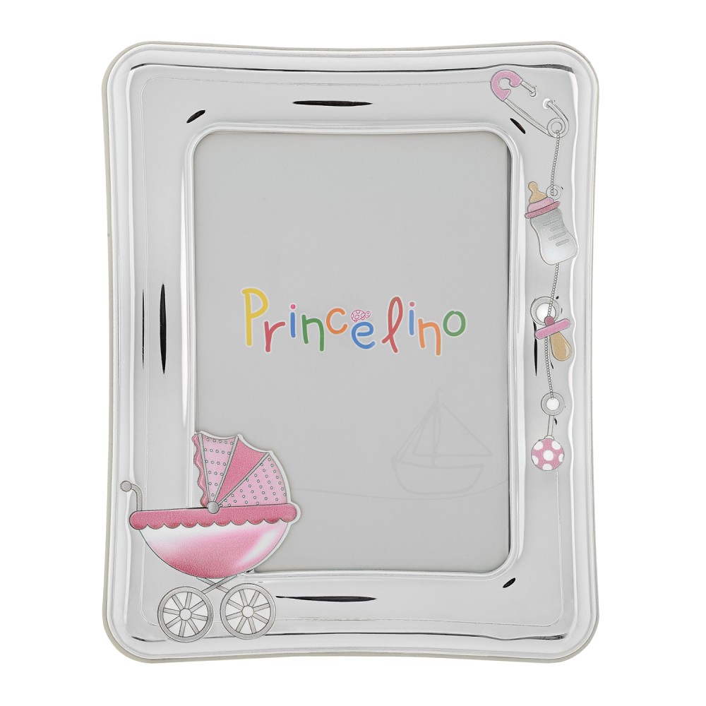 Παιδική Κορνίζα Ασημένια 13x18 Καροτσάκι - MA-301-BR