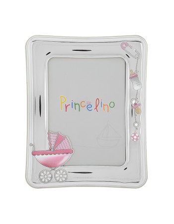 Παιδική Κορνίζα Ασημένια 13x18 Καροτσάκι - MA-301-BR