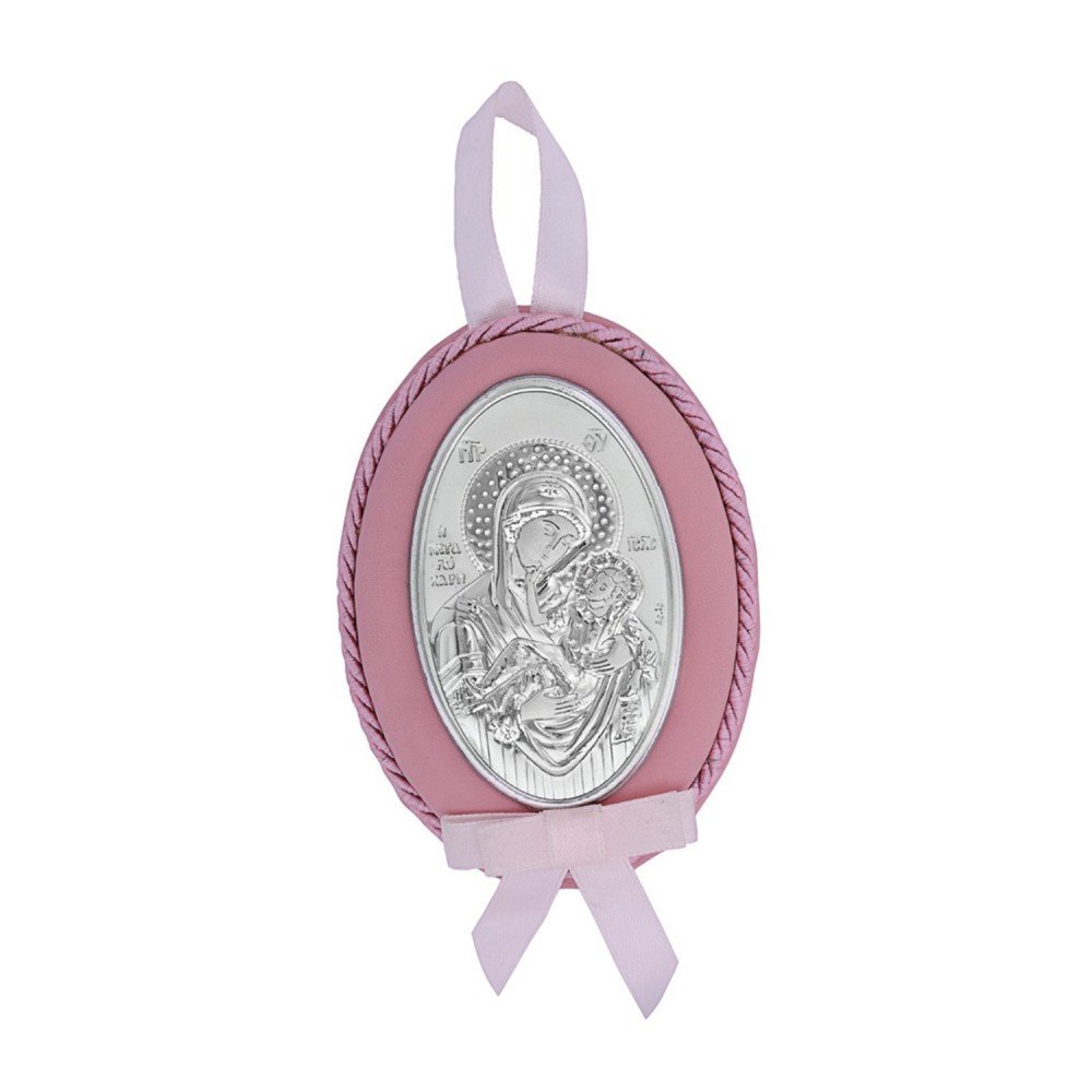 Εικόνα Νεογέννητου Παναγίτσα Ασημένια PRINCELINO - MA-D511-R