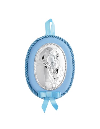 Εικόνα Νεογέννητου Παναγίτσα Ασημένια - MA-D601-LC