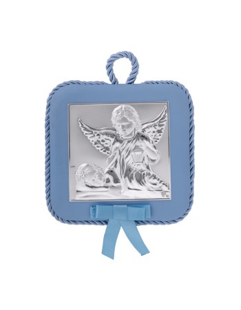 Εικόνα Μωρού-Παιδική Ασημένια, Αγγελάκια - MA-DM607-LC