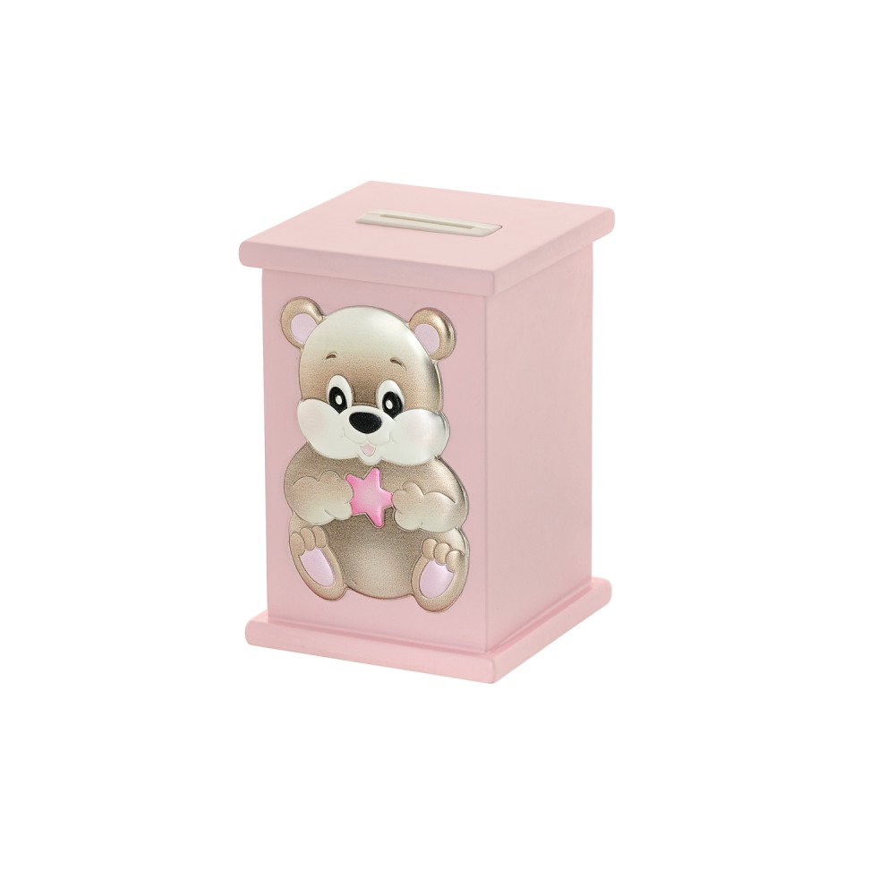 Μουσικός Παιδικός Κουμπαράς Αρκουδάκι Ροζ - MA-MB139-R