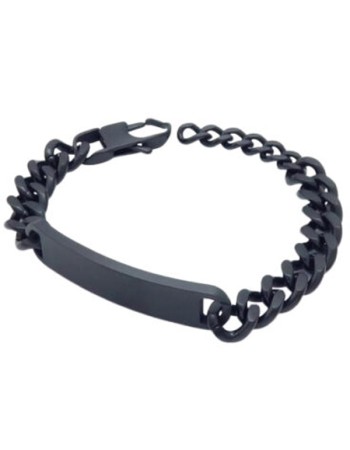 Βραχιόλι PUPPIS Ταυτότητα Gun Metal Stainless Steel - PUB48615B