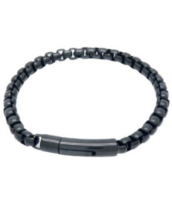 Βραχιόλι PUPPIS Men's Black Stainless Steel - PUB49763B