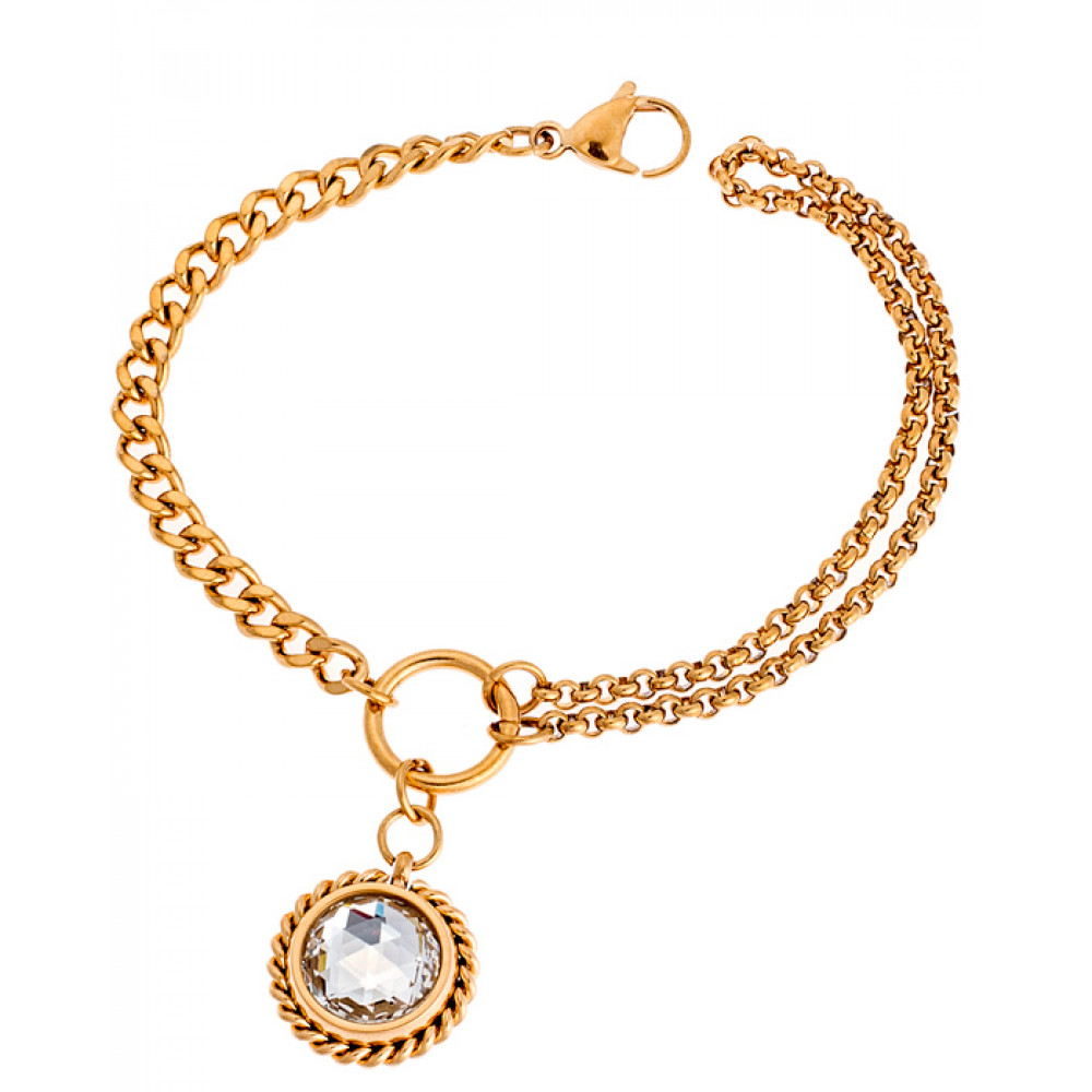 Βραχιόλι PUPPIS Stainless Steel Bracelet Crystal Gold - PUB85383G