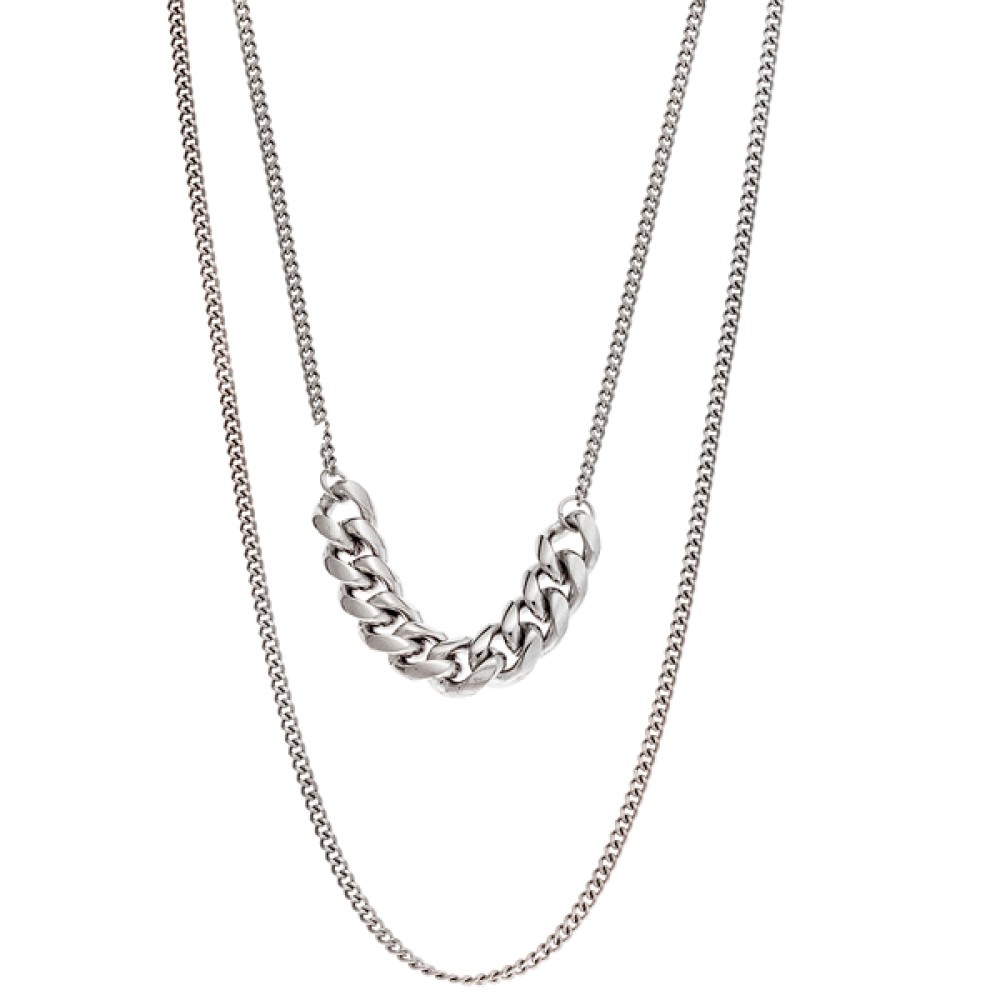 Κολιέ Διπλό PUPPIS Από Ανοξείδωτο Ατσάλι - PUP19490S