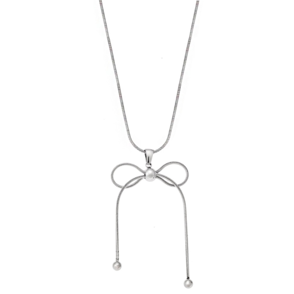 Κολιέ PUPPIS Stainless Steel, με φιόγκο - PUP20961S