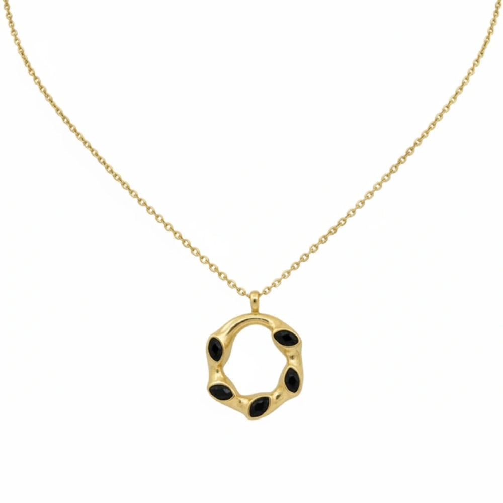 Μενταγιόν PUPPIS Stainless Steel Gold Plated - PUP27248G