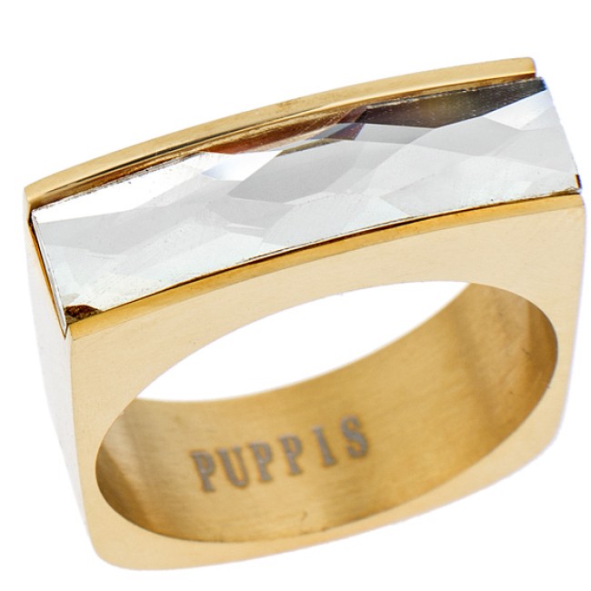 Δαχτυλίδι PUPPIS Gold Steel - PUR38119G