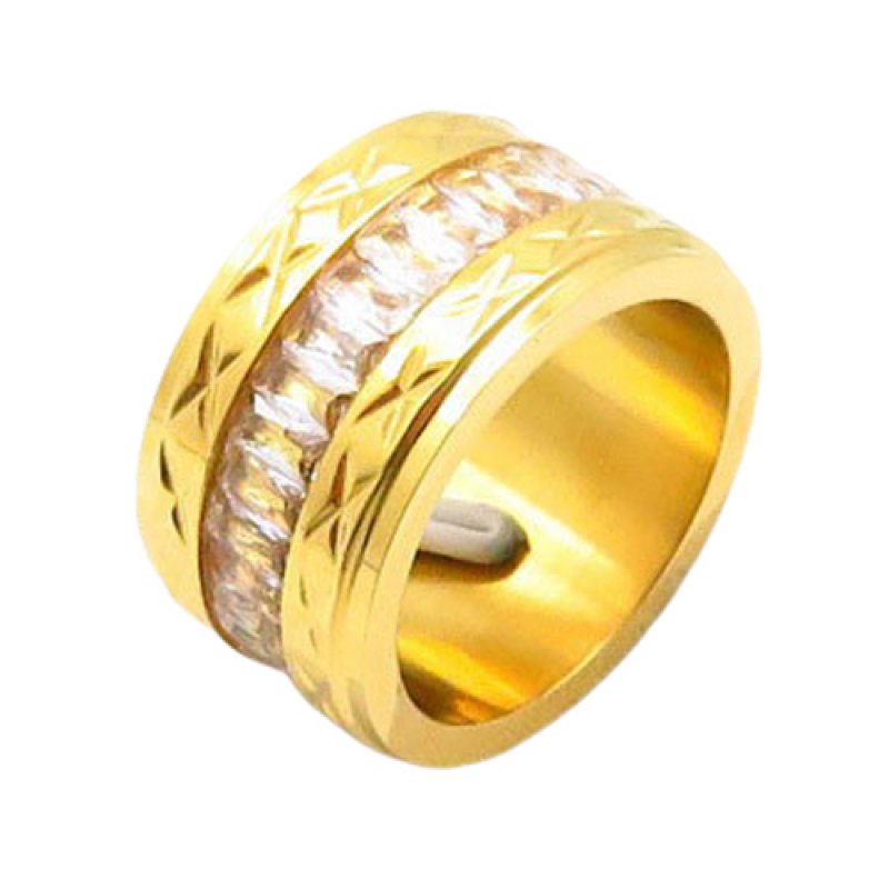 Δαχτυλίδι PUPPIS Stainless Steel Gold Plated - PUR50338G