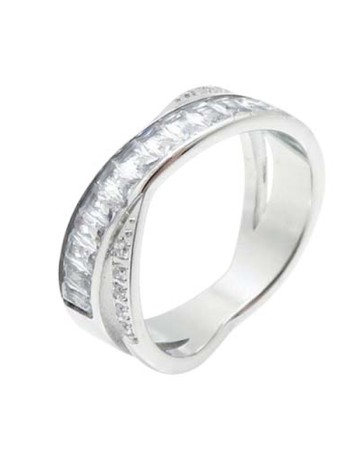 Δαχτυλίδι PUPPIS Stainless Steel Silver Plated - PUR92924S