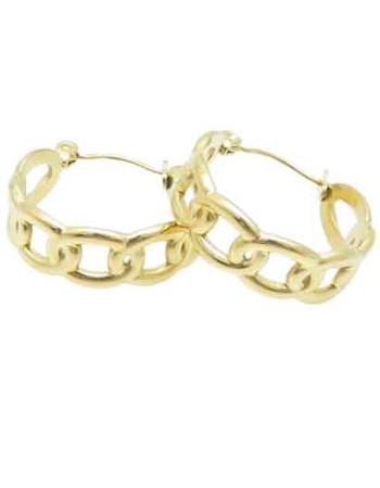 Σκουλαρίκια PUPPIS Κρίκοι Stainless Steel Gold Plated - PUW02914G