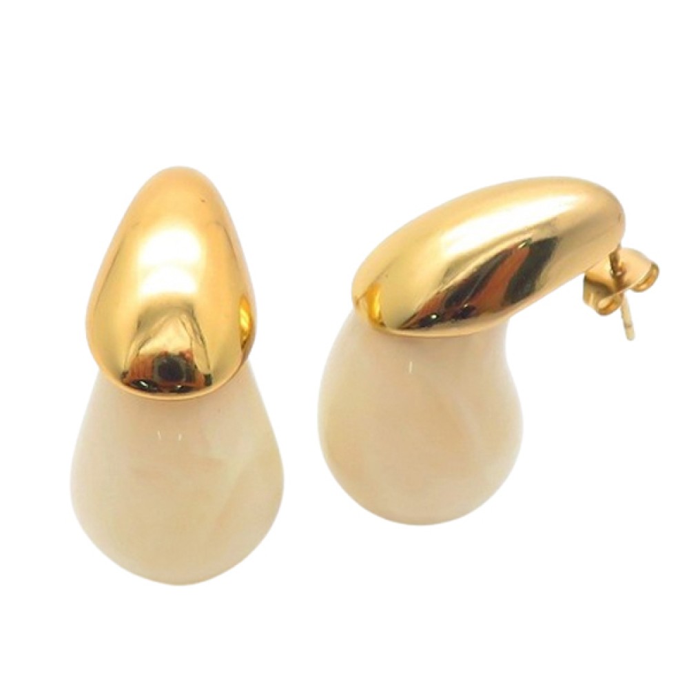 Σκουλαρίκια PUPPIS Gold Plated Stainless Steel - PUW15121G