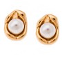 Σκουλαρίκια PUPPIS Gold Plated Stainless Steel With Pearl - PUW20230G