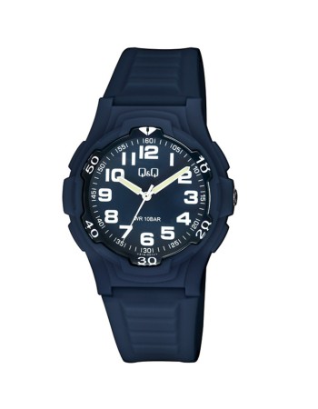 Ρολόι Q&Q Unisex Blue με Λουράκι από Καουτσούκ - V31A-001VY