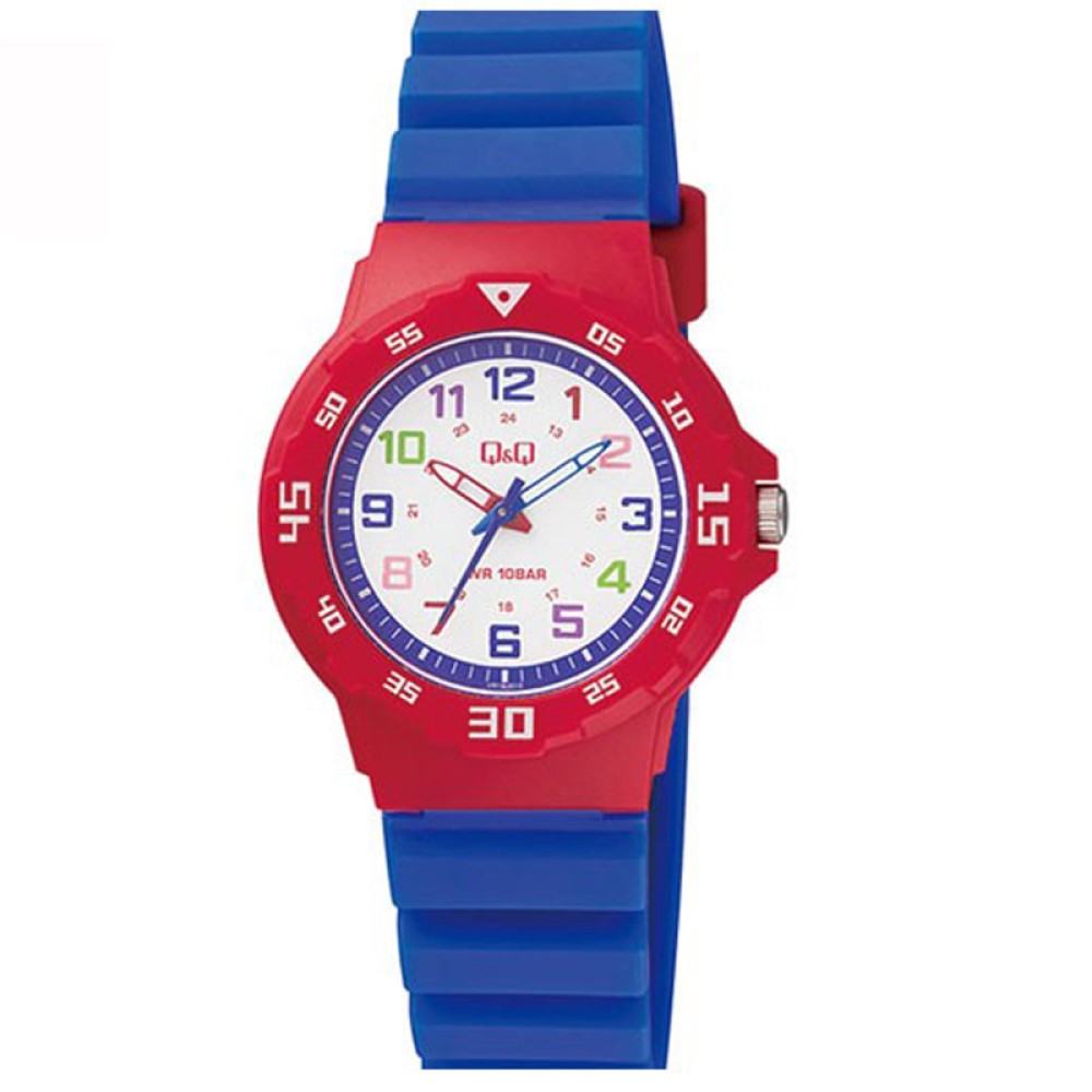 Ρολόι Q&Q Kids Blue με Λουράκι από Καουτσούκ - VR19J010Y