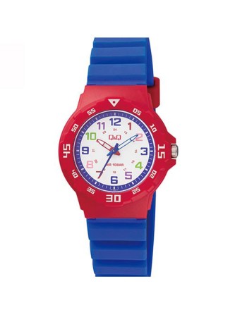 Ρολόι Q&Q Kids Blue με Λουράκι από Καουτσούκ - VR19J010Y
