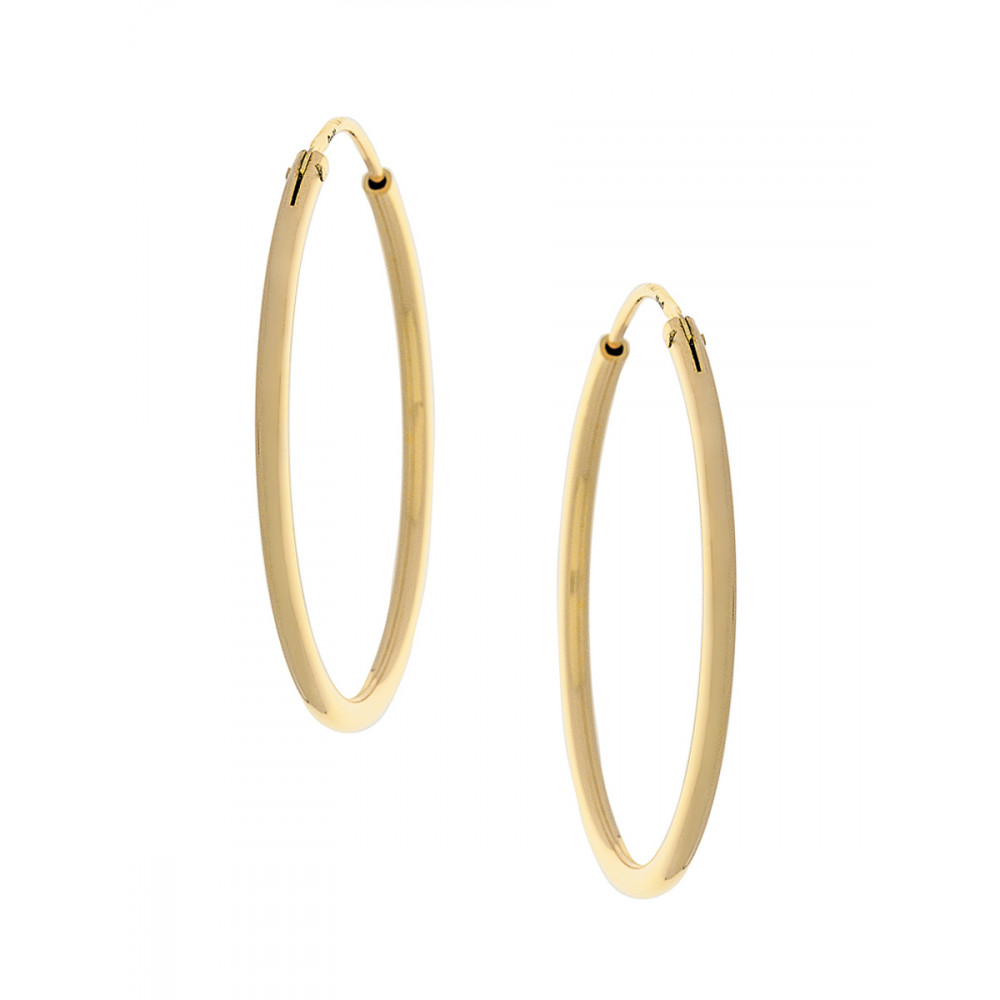 Σκουλαρίκια Κρίκοι 1,5 x 3 mm Senza Ασημένια 925 Επιχρυσωμένα - 9A-SC068-3