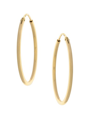 Σκουλαρίκια Κρίκοι 1,5 x 3 mm Senza Ασημένια 925 Επιχρυσωμένα - 9A-SC068-3