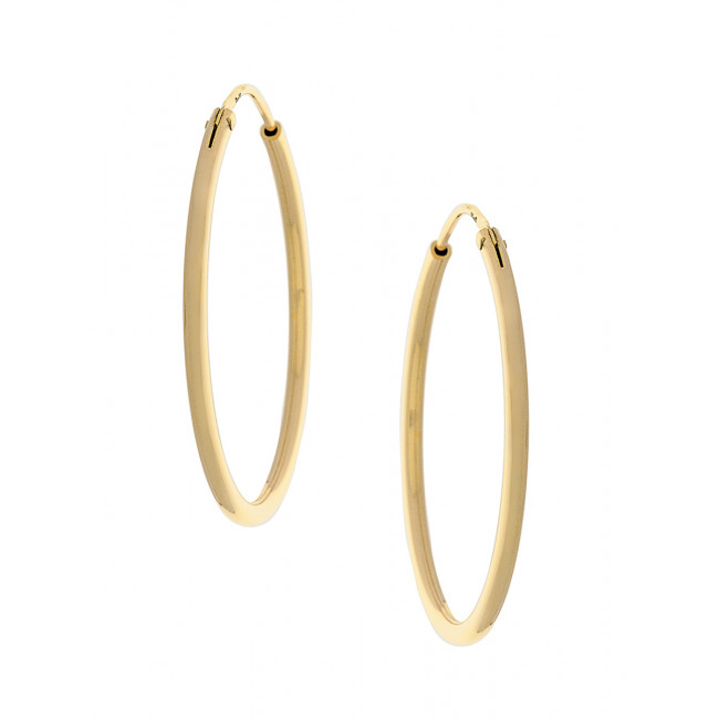 Σκουλαρίκια Κρίκοι 1,5 x 3 mm Senza Ασημένια 925 Επιχρυσωμένα - 9A-SC068-3