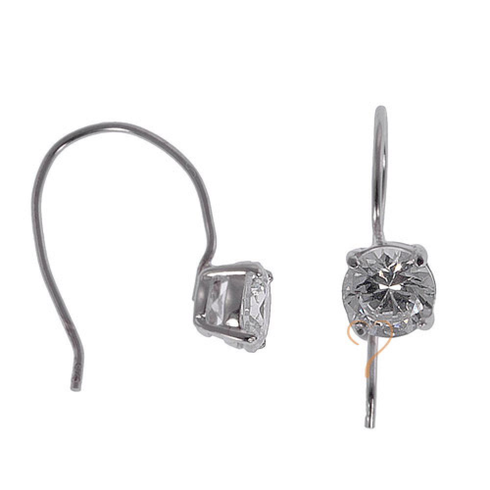 Σκουλαρίκια Senza Επιπλατινωμένο Ασήμι με Zircon - HD1701