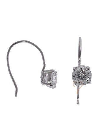 Σκουλαρίκια Senza Επιπλατινωμένο Ασήμι με Zircon - HD1701