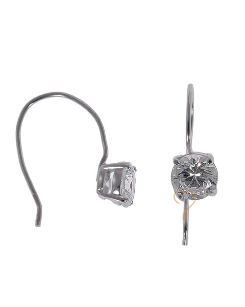 Σκουλαρίκια Senza Επιπλατινωμένο Ασήμι με Zircon - HD1701