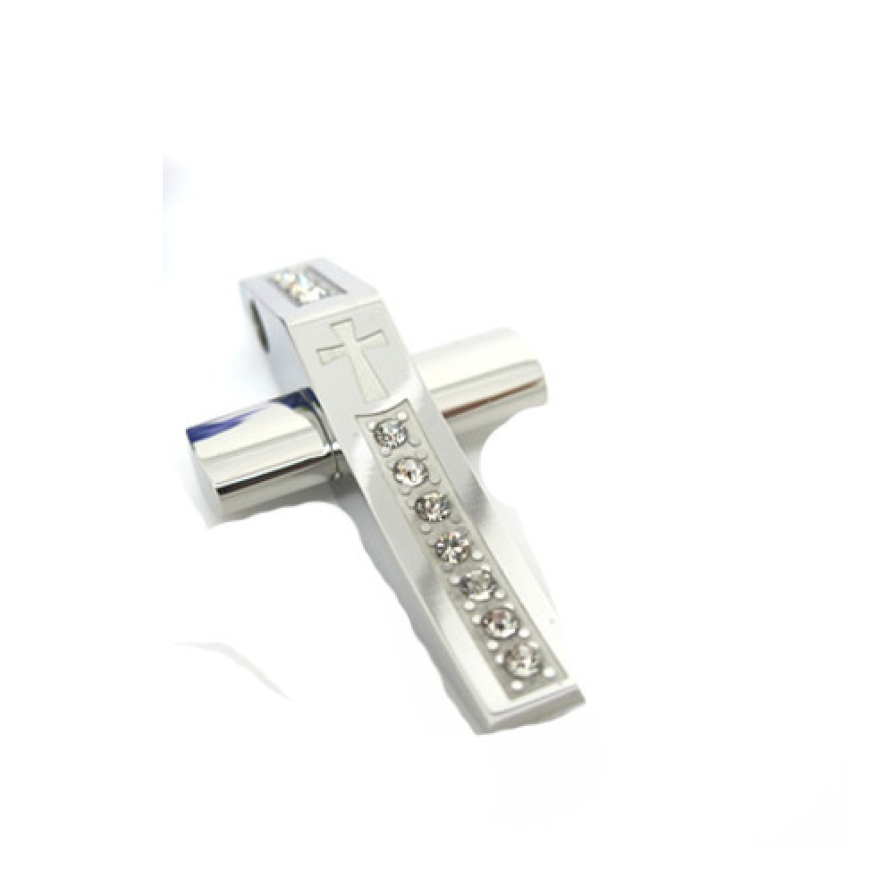 Σταυρός Senza από Ατσάλι Silver and Strass - SSD14222