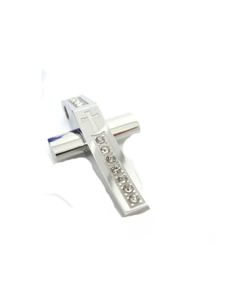 Σταυρός Senza από Ατσάλι Silver and Strass - SSD14222