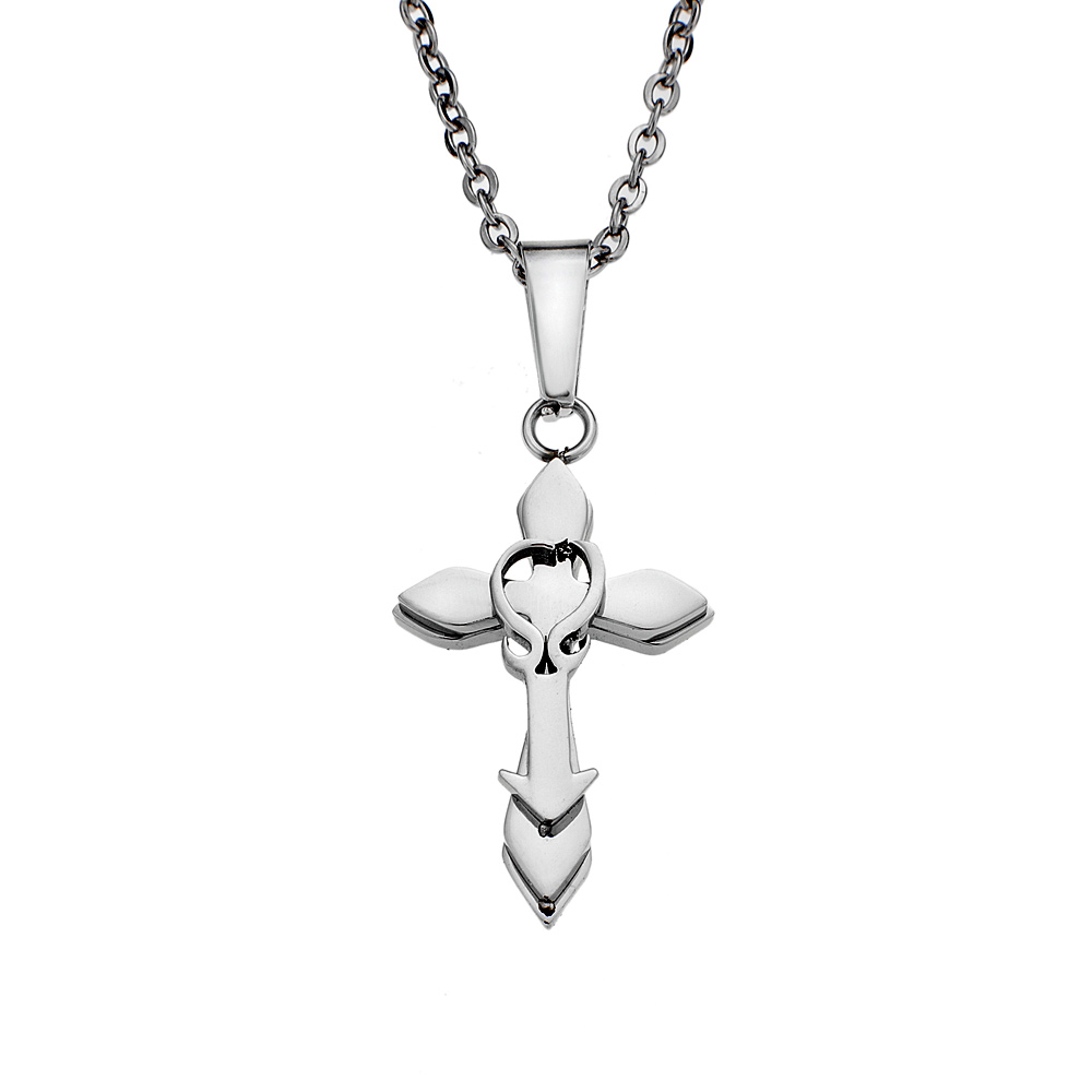 Σταυρός Ασημί Με Καδένα SENZA Mens Steel - SSD2060