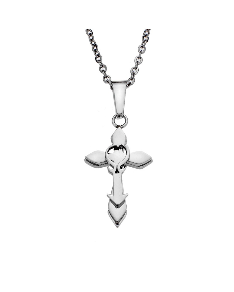 Σταυρός Ασημί Με Καδένα SENZA Mens Steel - SSD2060