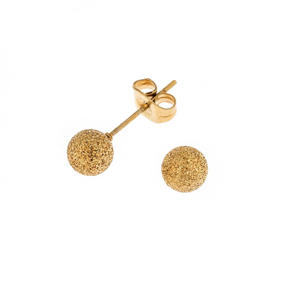 Σκουλαρίκια Μπίλια Σαγρέ Senza από Ατσάλι Gold Plated - SSD23030