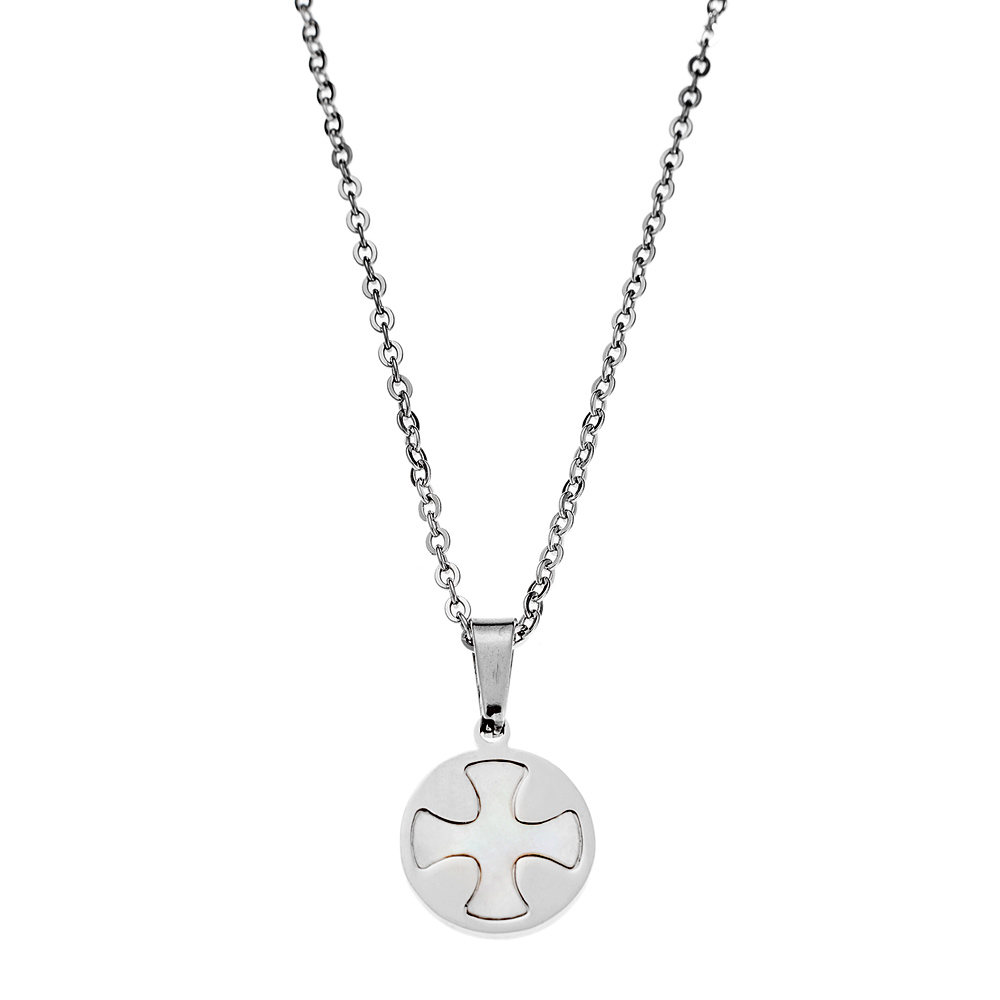 Κολιέ Γυναικείο Mε Σταυρό απο Φίλντισι SΕΝΖΑ Steel - SSD2477SR