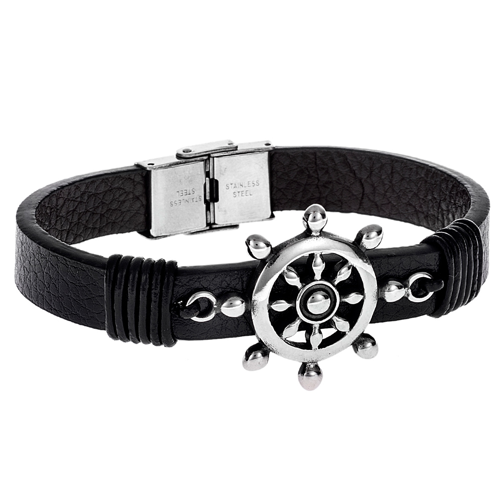 Βραχιόλι Senza Men\\\'s Steel Leather Strap SSD3236 SSD3236