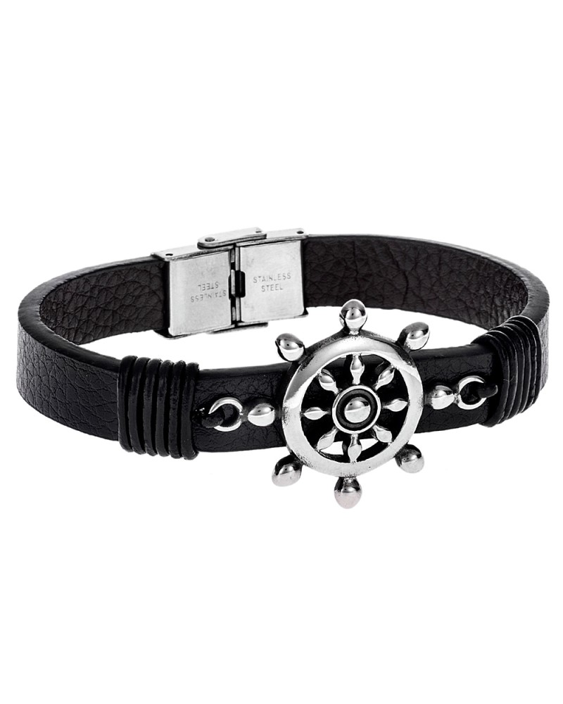 Βραχιόλι Senza Men\\\'s Steel Leather Strap SSD3236 SSD3236