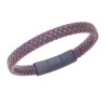Βραχιόλι Senza Men's Stainless Steel - Bordeaux Leather Strap - SSD3261-2BBD