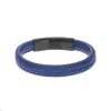 Βραχιόλι Senza Men's Stainless Steel - Blue Leather Strap - SSD3261BKBL