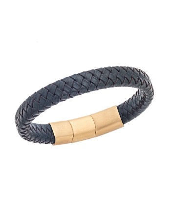 Βραχιόλι Senza Men's Stainless Steel - Chaki Leather Strap - SSD3261GCH