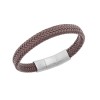 Βραχιόλι Senza Men's Stainless Steel - Brown Leather Strap - SSD3261SBN