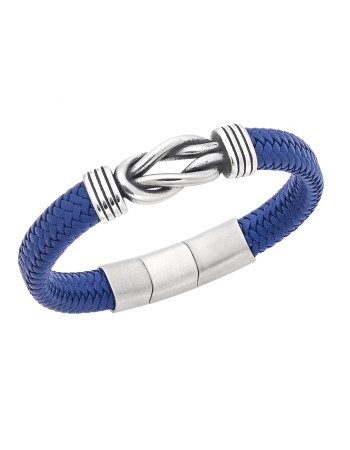 Βραχιόλι Senza Men's Steel Red Leather Strap - SSD3268BL