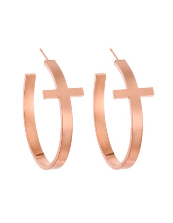 Σκουλαρίκια SENZA Steel Rose Gold Plated - SSD3309RG