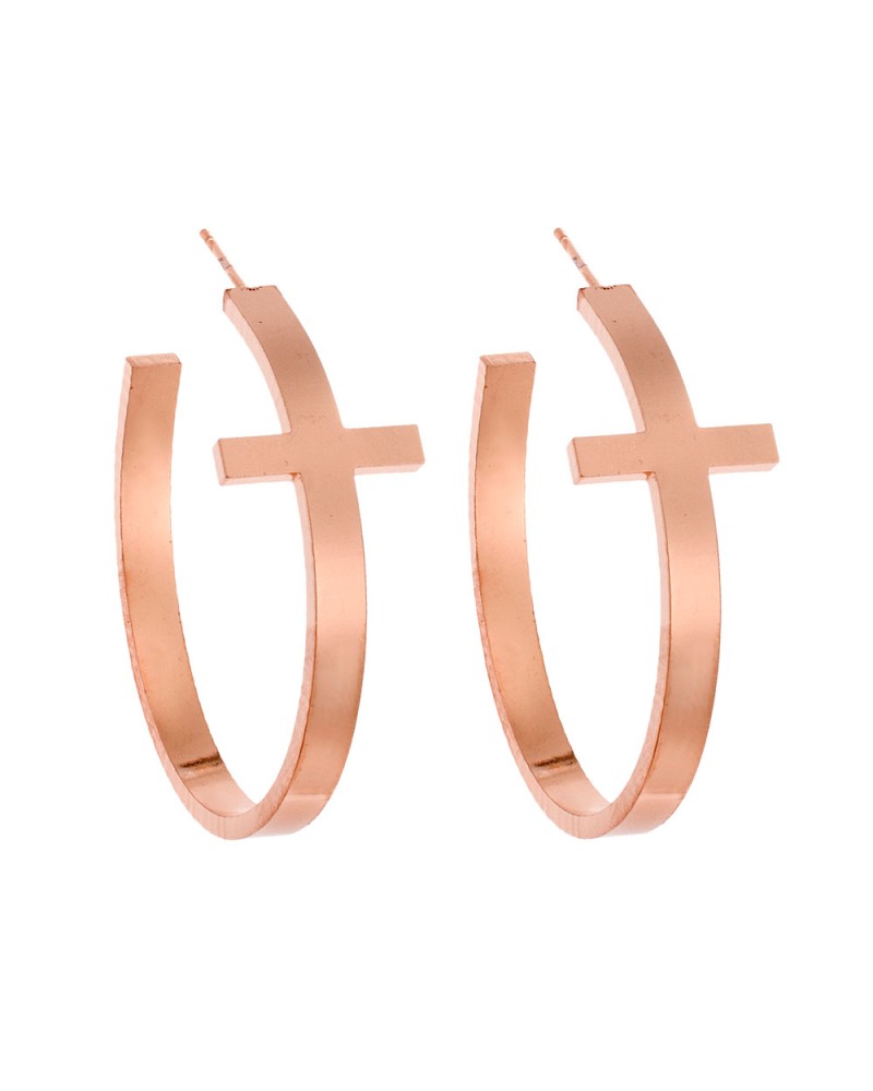 Σκουλαρίκια SENZA Steel Rose Gold Plated - SSD3309RG