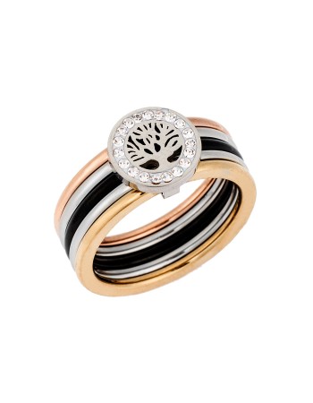 Δαχτυλίδι Senza Multi Colour Steel - SSD3338BK