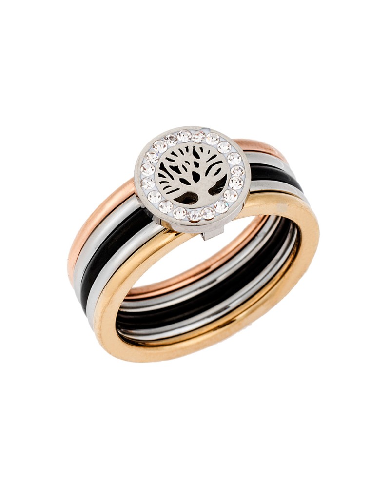 Δαχτυλίδι Senza Multi Colour Steel - SSD3338BK