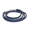 Βραχιόλι Senza Men's Steel Blue Leather Strap - SSD3365BL