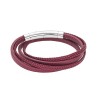 Βραχιόλι Senza Men's Steel Red Leather Strap - SSD3365RD