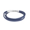 Βραχιόλι Senza Men's Steel Blue Leather Strap - SSD3368SBL