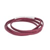 Βραχιόλι Senza Men's Steel Red Leather Strap - SSD3368SRD