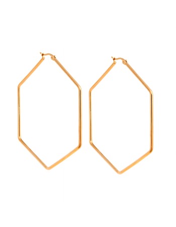 Σκουλαρίκια Senza Steel 6 cm Gold Plated - SSD3571GD