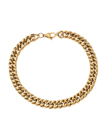 Βραχιόλι Senza Stainless Steel Gold Plated - SSD3624GDBR